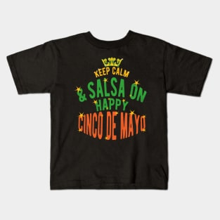 Keep Calm And Salsa On Kids T-Shirt